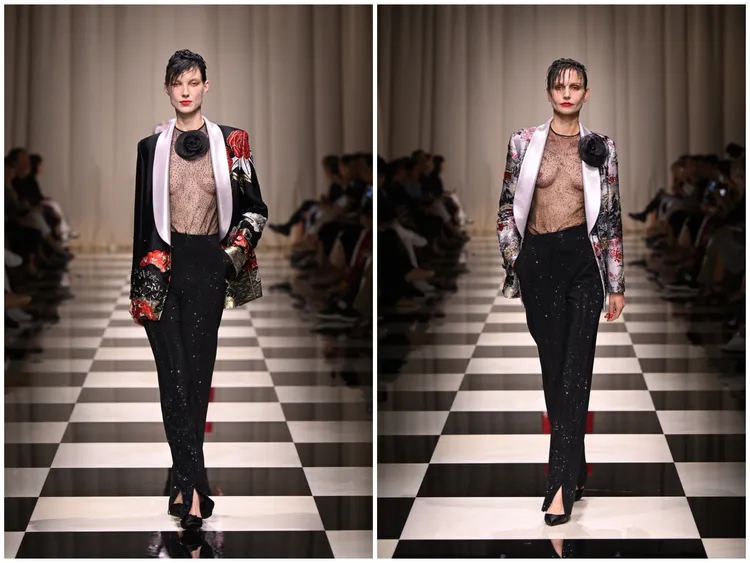 GIORGIO ARMANI2023/24秋冬高級訂製服。品牌提供