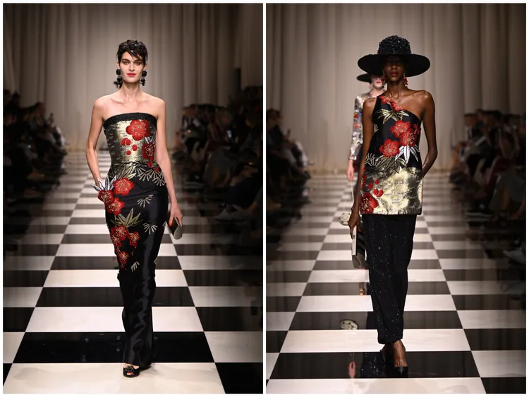 GIORGIO ARMANI2023/24秋冬高級訂製服，將東方刺繡與西方剪裁結合。品牌提供