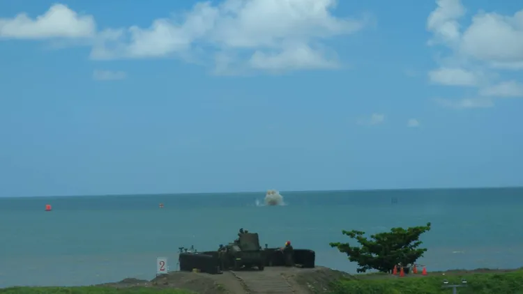 射手精準打中目標。蘇柏銓攝