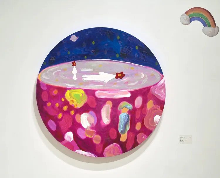 孟耿如的《剖面印照圖》讓人感到悲傷。翻攝白石畫廊