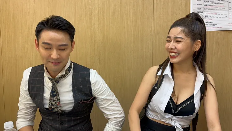 今天白家綺（右）明顯已走出陰霾，左為潘柏希。趙大智攝