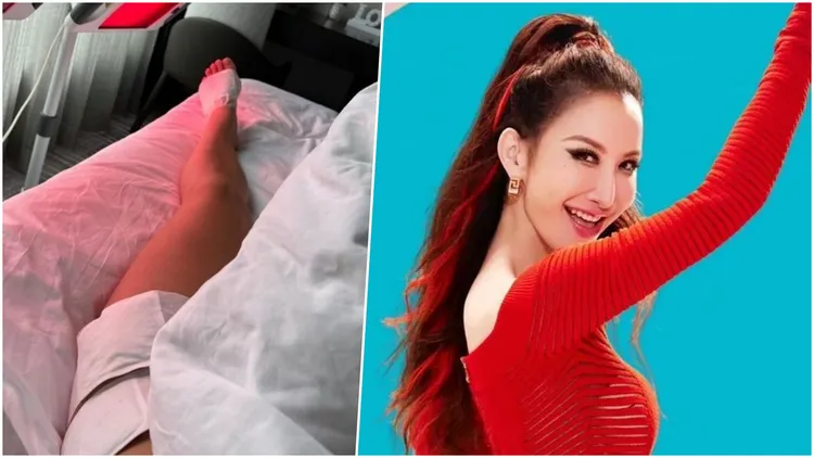 李玟隱藏左腿缺陷，僅靠右腳跳舞，她曾說：「只要大家開心，再痛也值得。」翻攝李玟IG