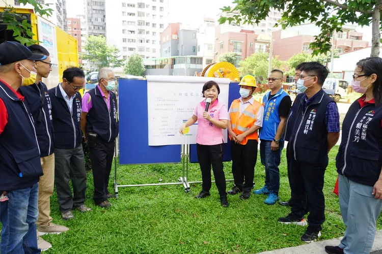 楊瓊瓔表示，台電進度超前，移除67座特高壓電桿及架空線路，可望提前1.5個月完工。楊瓊瓔辦公室提供