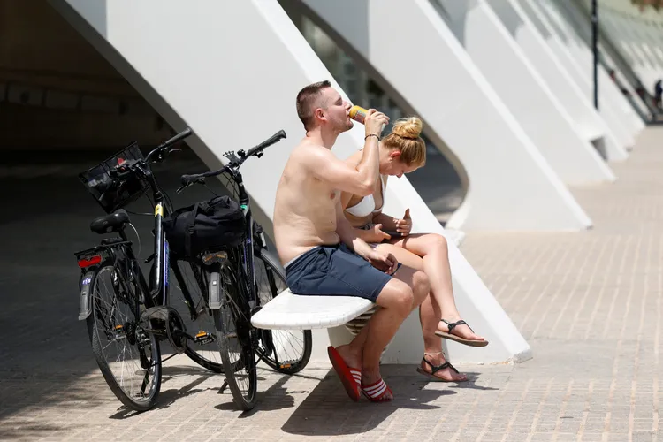 西班牙受熱浪侵襲。路透社