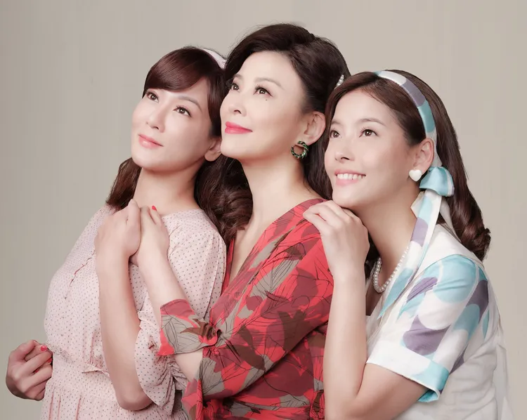 邱琦雯（左起）、方馨、王樂妍在《美麗人生》是好姊妹。台視提供