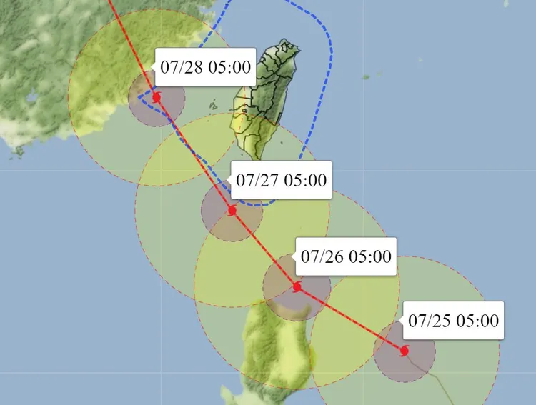 一圖看杜蘇芮暴風圈掠台時程！翻攝臉書「氣象達人彭啟明」