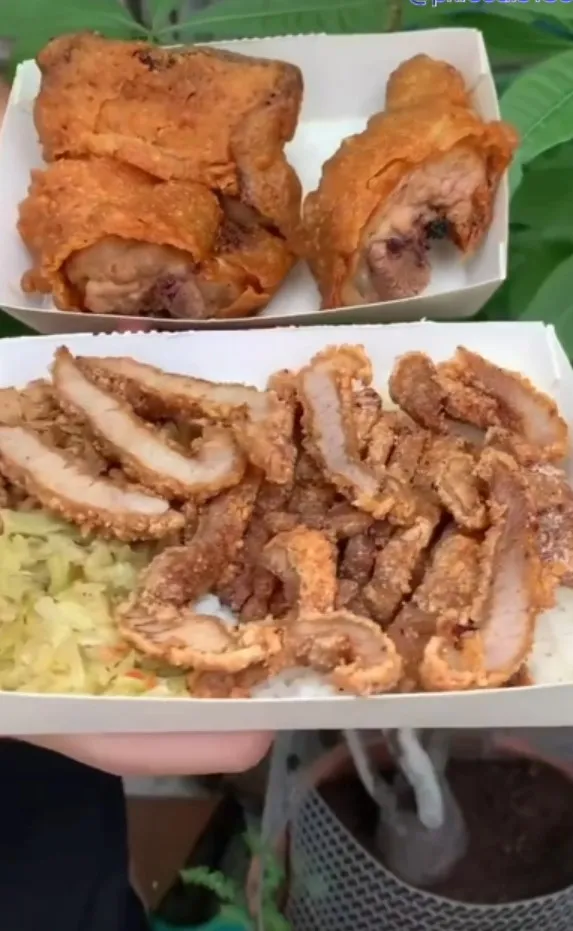 香酥炸肉大口啃食超過癮。TikTok@pkfoodie182 / IG：pkfoodie182 提供