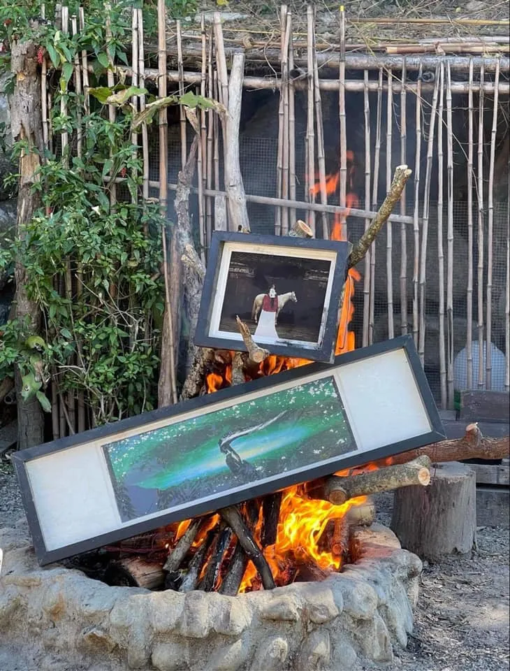 火燒藝術家作品。翻攝自當事人臉書