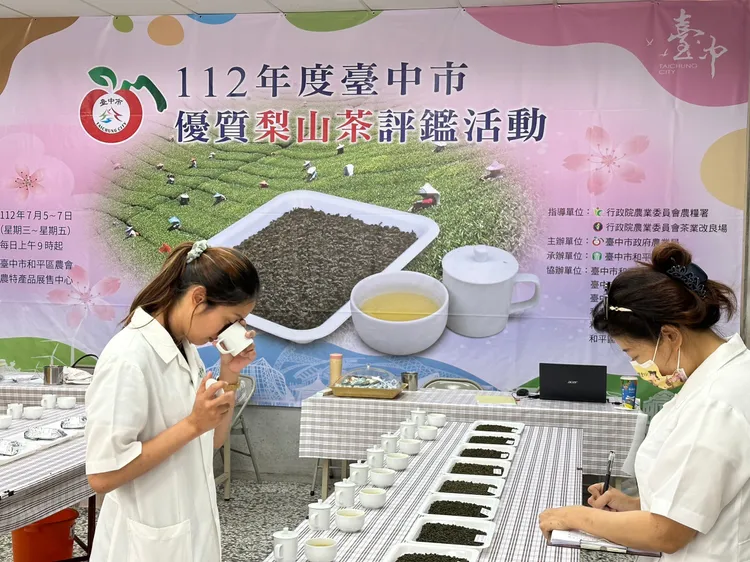 評審委員根據清香型烏龍茶評審辦法針對外觀、水色與香氣滋味等三種項目進行評鑑。市府提供