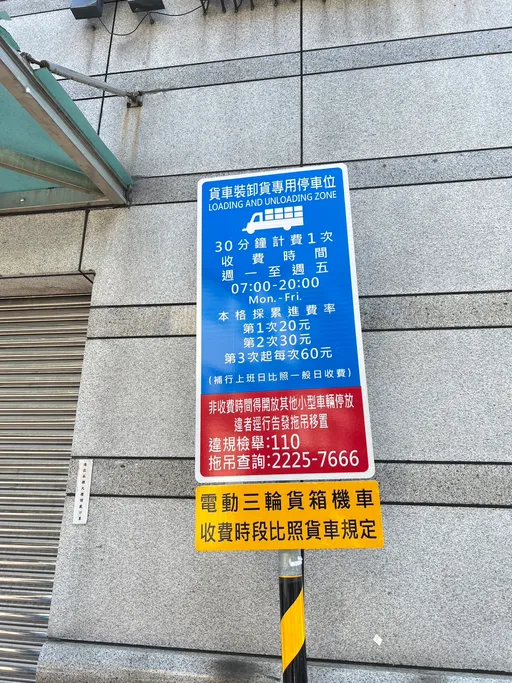 卸貨停車格開放電動三輪貨箱機車　新北創全國之先8/1試辦