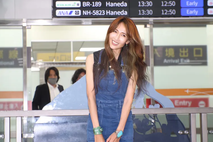 工藤靜香心情很好。彭欣偉攝