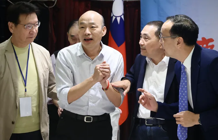 侯友宜世紀同框韓國瑜。林林攝