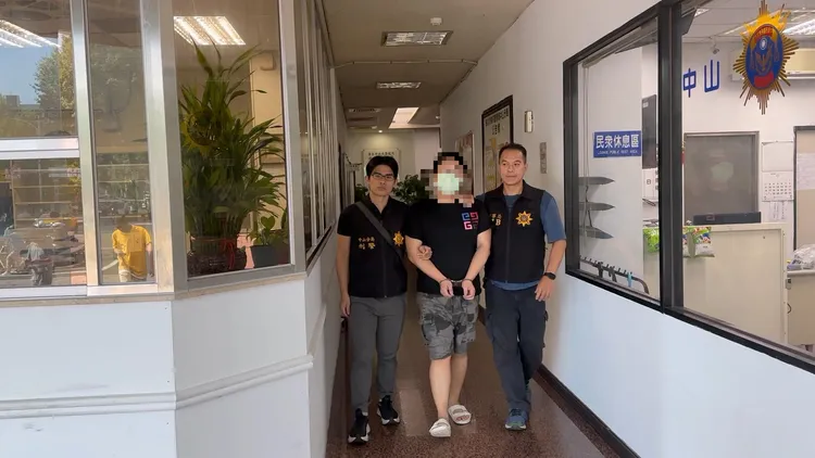 林姓男子遭警方送辦。翻攝畫面