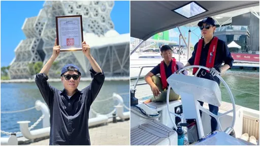 陳其邁帶頭玩水!潛水後上船了 帆船結業證書get!美女發言人不會開車先學會開船