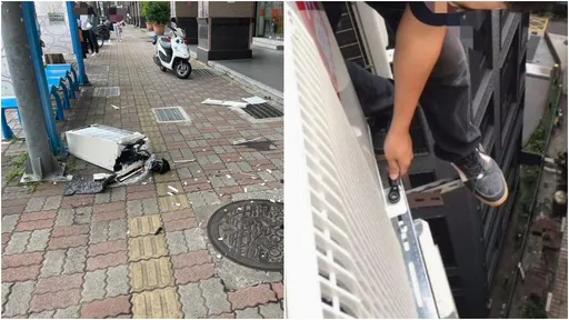 冷氣工沒穿安全帶!他驚問:不怕變「在地人」? 網痛揭:爸爸摔下樓2次