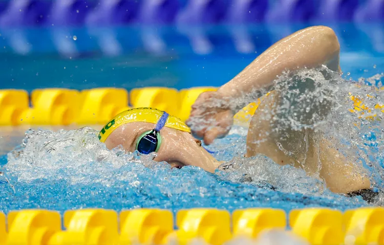 歐凱勒根在最後衝刺階段卯足全力。路透社