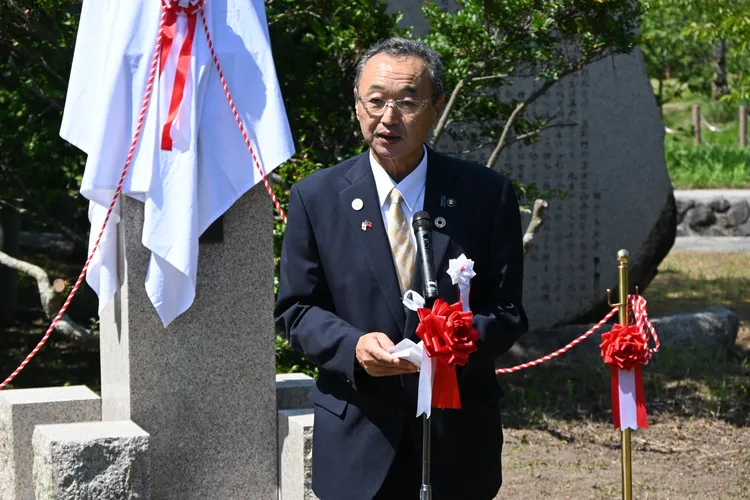 佐渡市長渡邊竜五說，山本串起百年後的交流，難能可貴。文化局提供
