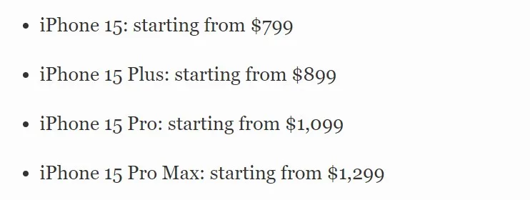 巴克萊分析師Tim Long預測iPhone 15 Pro及15 Pro Max定價大漲。翻攝富比士