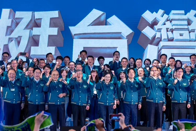 民進黨今天舉行全代會暨立委候選人造勢大會。民進黨提供