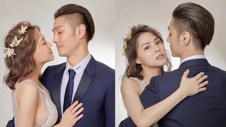 熊熊和老公婚紗照，俊男美女相當匹配。翻攝自熊熊臉書