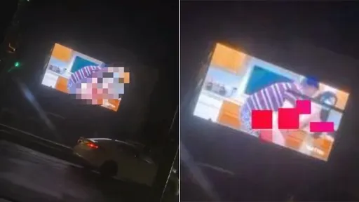 廣場電視牆「AV大放送」　竟是螢幕安裝工人的復仇