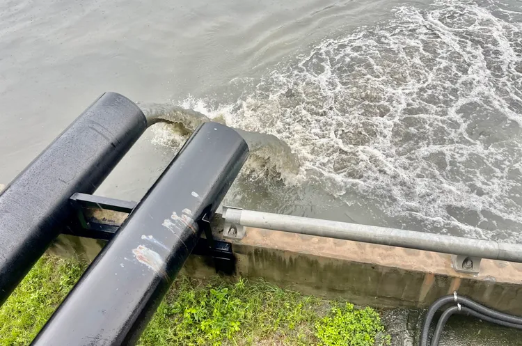 水利局溫應強降雨啟動各地抽水站。市府提供