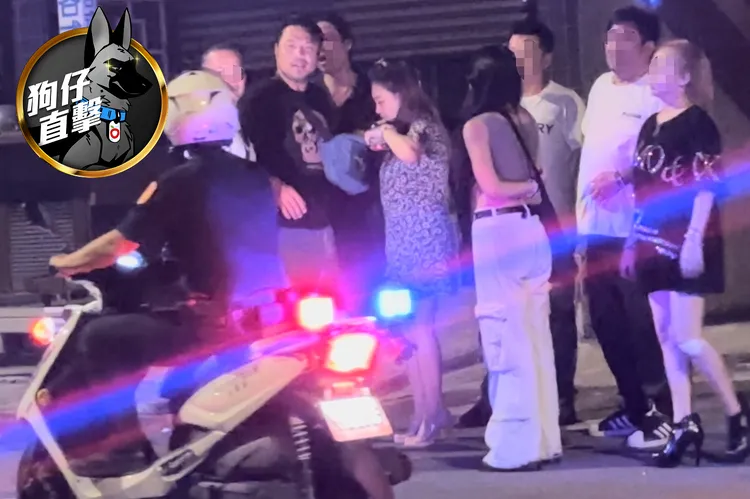 陳致遠、林秀琴見轄區警員關切，連忙解釋。特勤中心攝