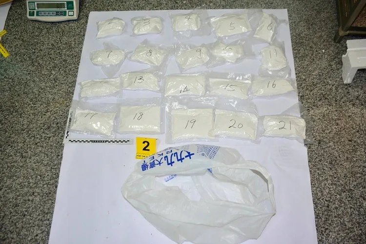海洛因共有20大袋。嘉縣警方提供