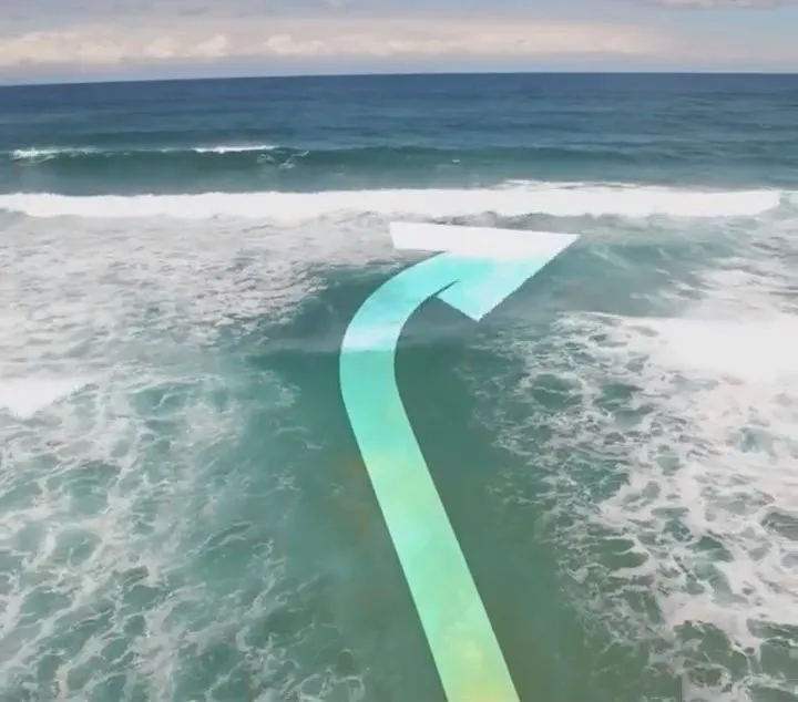 「離岸流」會把人帶離海岸，若發現兩邊都是海浪，中間卻出現一段平靜無浪的區域，應該避免在該處戲水。翻攝網路