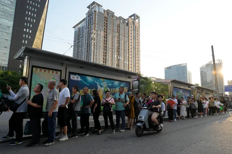 北京街頭。美聯社