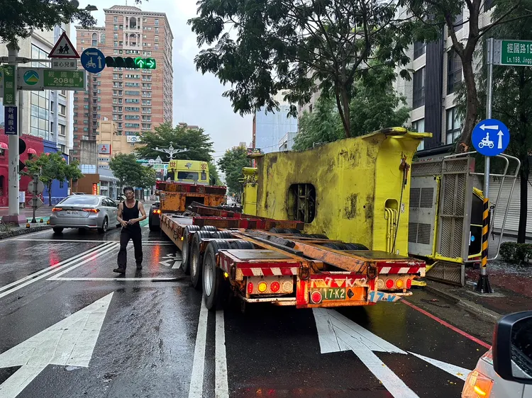 車禍現場。桃園警分局提供