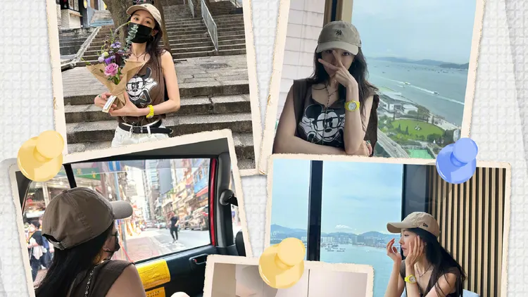 楊冪分享上月動態，有幾張照片身在香港。翻攝楊冪工作室微博