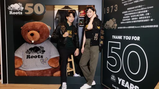 Roots歡慶50周年! 巨型海狸坐鎮仁愛店賣萌超吸睛