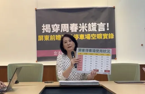 王鴻薇轟屏東停車場使用率低 屏縣府:又要回應王委員深感無奈