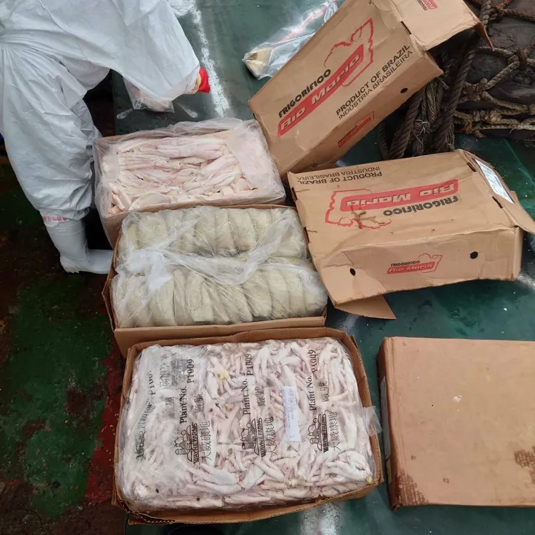 產地研判來源為巴西口蹄疫區及牛海綿狀腦病(狂牛症)疫區畜產品。翻攝畫面