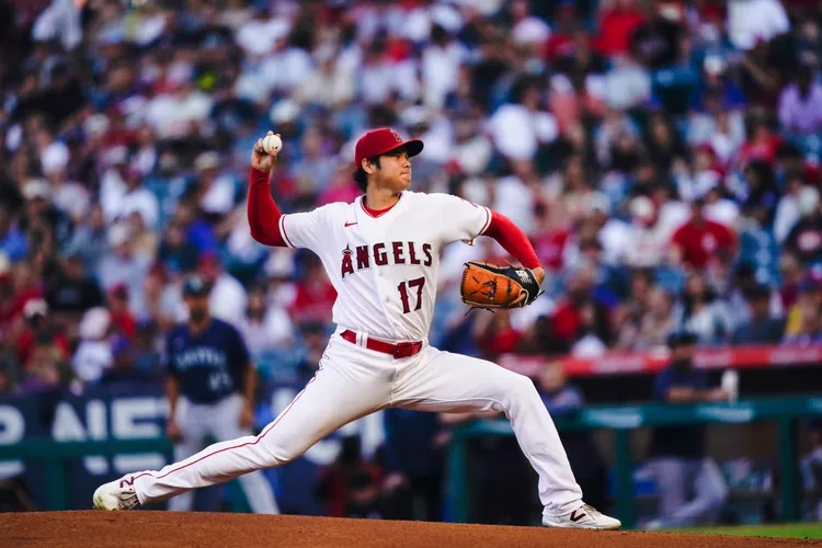 大谷翔平只投4局就退場。美聯社