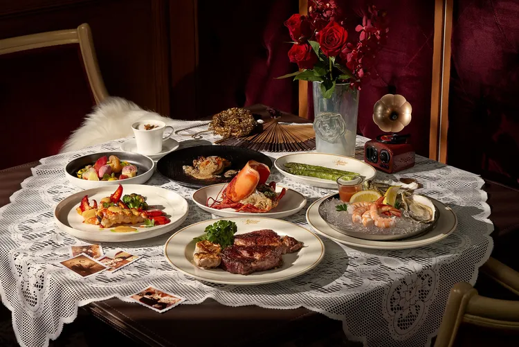 台北喜來登安東廳「情迷夜上海」七夕套餐。業者提供