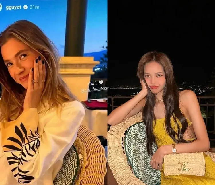 Lisa與二太子妃坐的椅子是一樣的。翻攝2人的IG