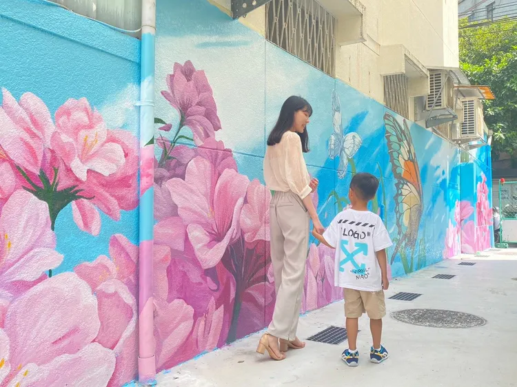 劍南蝶園後巷美化令人驚艷。北市衛工處提供