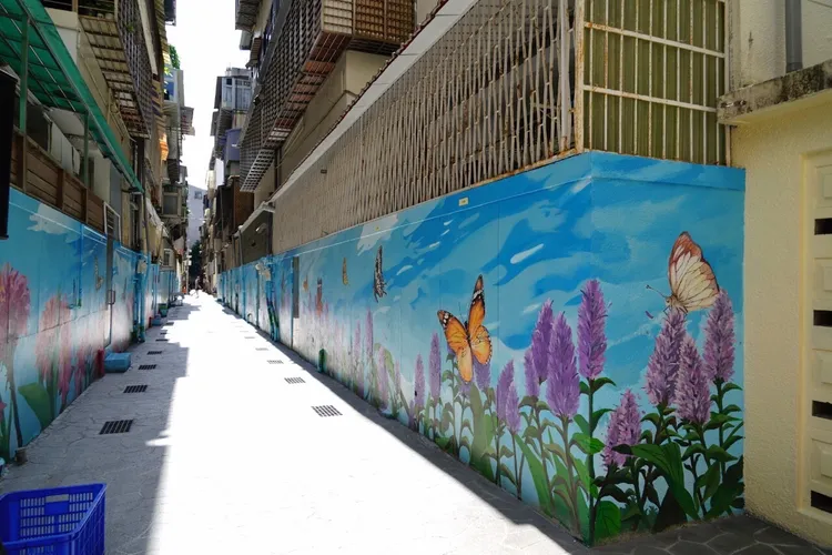 劍南蝶園後巷美化令人驚艷。北市衛工處提供