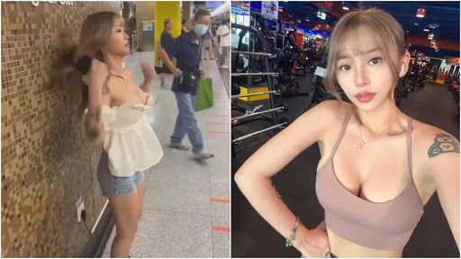 港鐵女子當眾換裝秀爆乳 本尊身分曝光!竟是台女超火辣