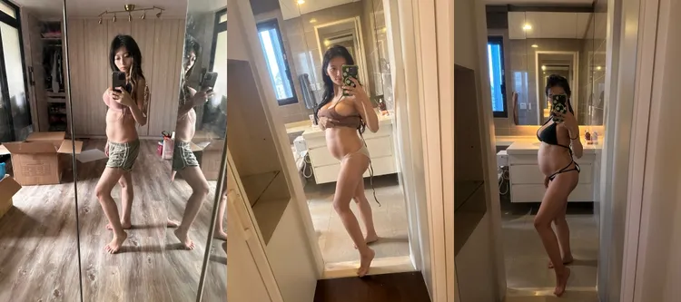 祈錦鈅懷孕後胖了10公斤。本人提供