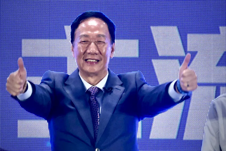 郭台銘今舉行主流民意大聯盟金門場。林林攝