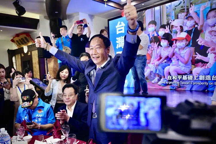 郭台銘宣布籌設金門和平倡議基金會。林林攝