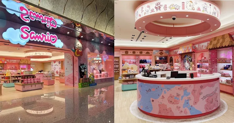 人氣超旺的粉紅Hello Kitty專賣店，匯聚三麗鷗旗下的重量級明星布丁狗、酷企鵝、美樂蒂、大眼蛙及大耳狗喜拿等商品上千個品項，保證讓kitty迷尖叫瘋狂。桃園機場提供