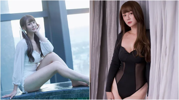 短今可愛白天使與性感黑惡魔對比。翻攝自短今臉書