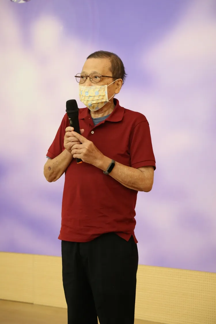 李先先分享胰臟癌治療過程。北榮提供