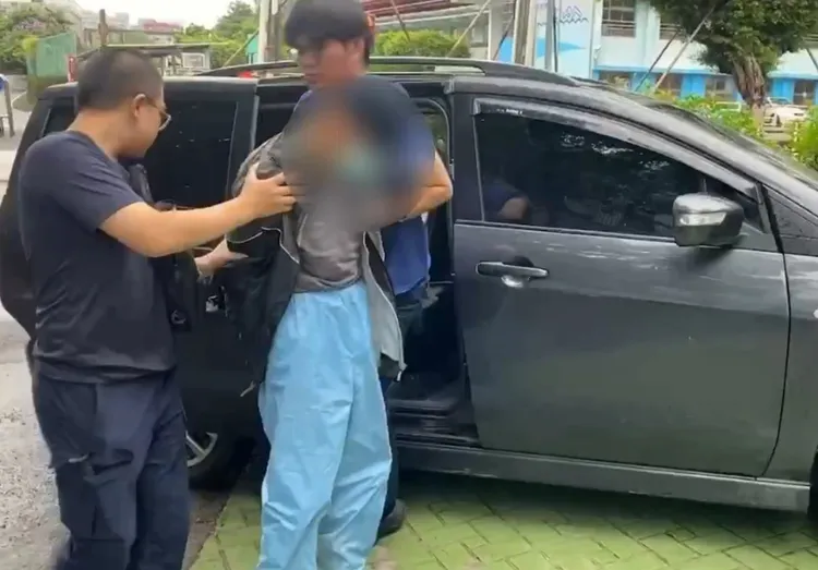 周男落網。翻攝畫面