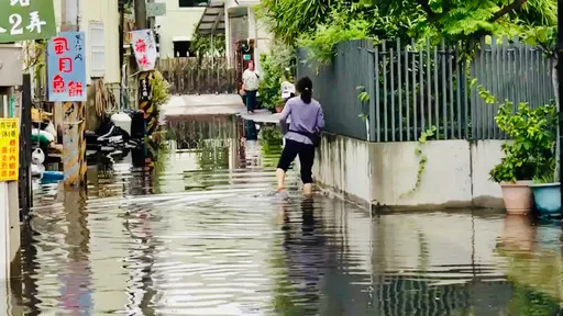 大潮引海水倒灌!台南運河漫流大馬路 沒雨也成災悲喊「1個月淹3次」