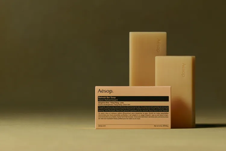 Aesop依蘭潔膚香皂，150g／600元。品牌提供